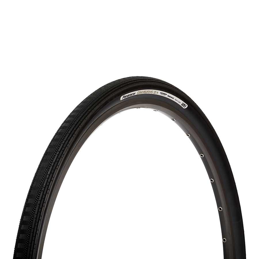 Panaracer Gravelking SS+ Tire 700x38C Folding Tubeless Ready ZSG Natural ProTite Shield 126TPI Black