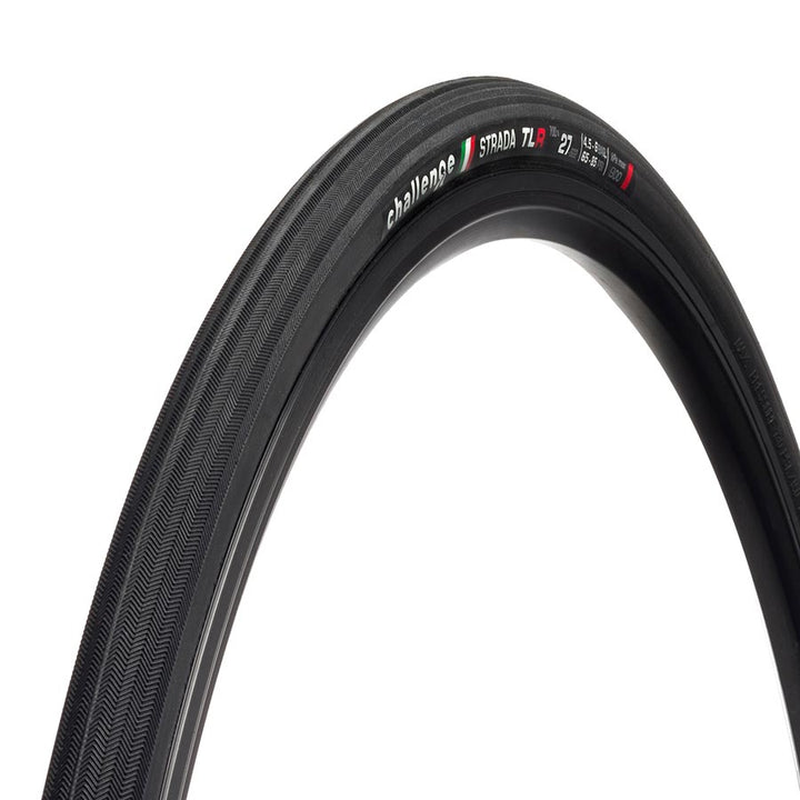 Challenge Strada Race TLR Tire 700x27C Folding Tubeless Ready Vulcanized Nylon 120TPI Black