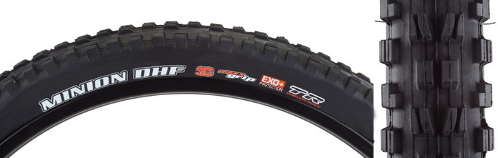 Maxxis Minion DHF Tire - 27.5 x 2.5 Tubeless Folding BLK 3C MaxxGrip EXO+ Wide Trail