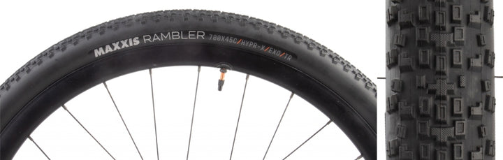 Maxxis Rambler Tire - 700 x 45 Tubeless Folding Black HYPR-X EXO