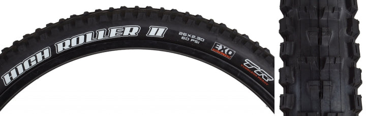 Maxxis High Roller II Tire 26x2.30 Folding Tubeless Ready Dual EXO 60TPI Black