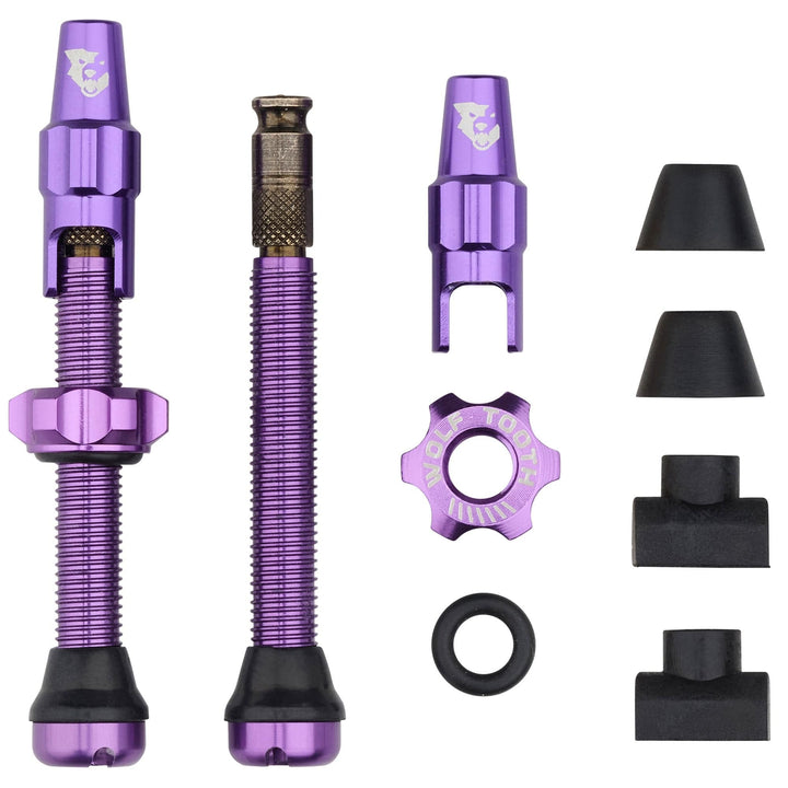 Wolf Tooth Components Tubeless Valve Stem Kit Clik Valve 44mm Ultraviolet
