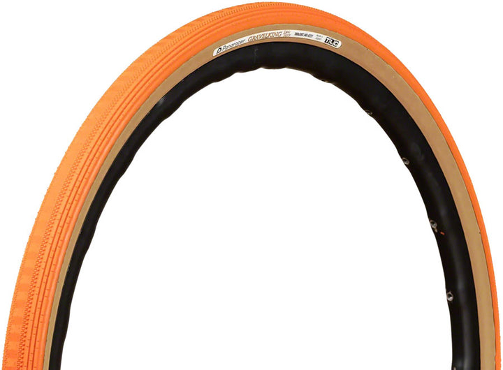 Panaracer GravelKing SS Tire - 700 x 43 Tubeless Folding Sunset Orange/Brown