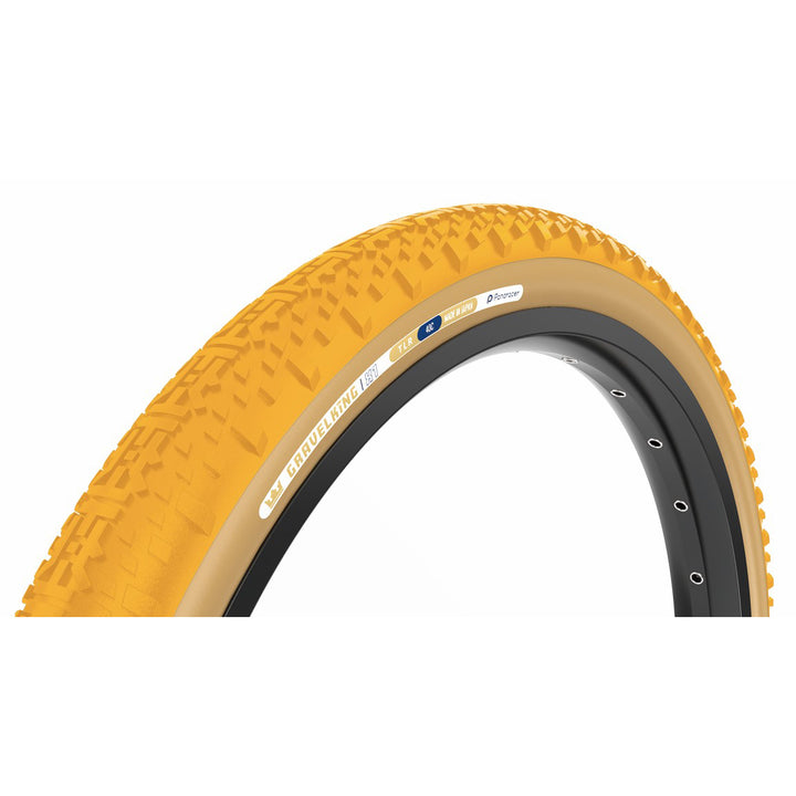 Panaracer GravelKing X1 Tire - 700 x 45 Tubeless Folding Honey Butter/Brown