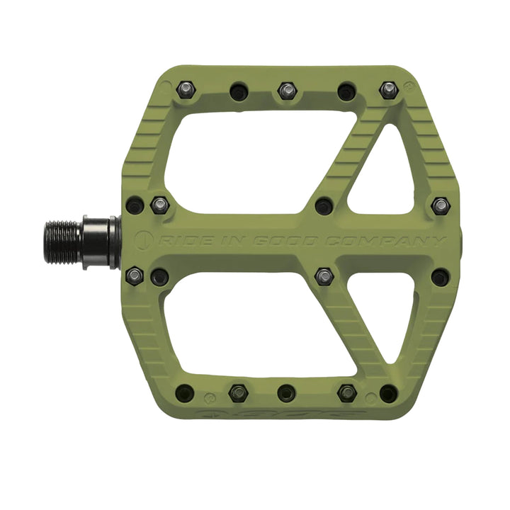 SDG Components Comp Pedal Platform Pedals Body: Composite Spindle: Cr-Mo 9/16 Olive Green