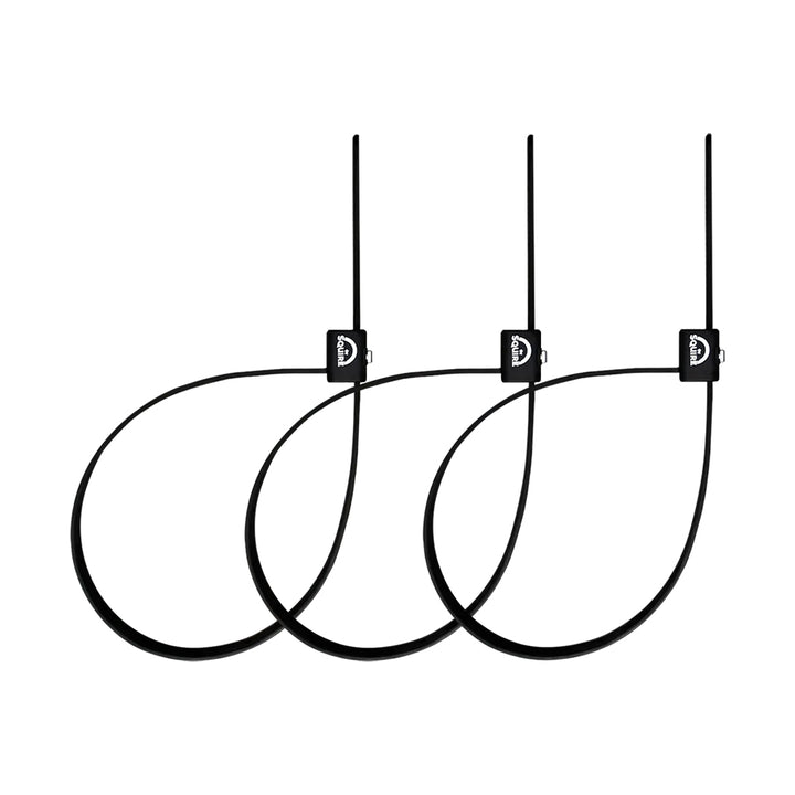 Squire Straplok 10 Cable Lock Keyed Black 3/pack