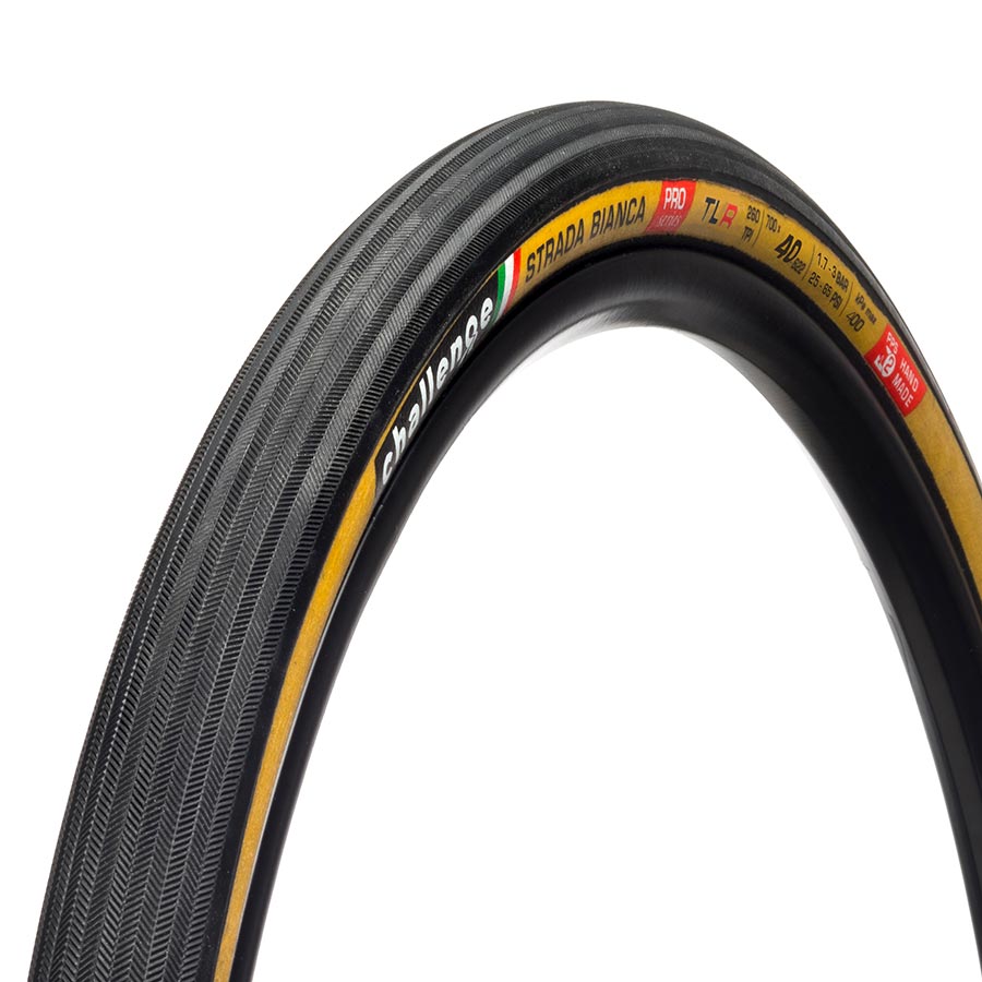 Challenge Tire Strada Bianca Pro TLR Tire 700 x 40 Black/Tan