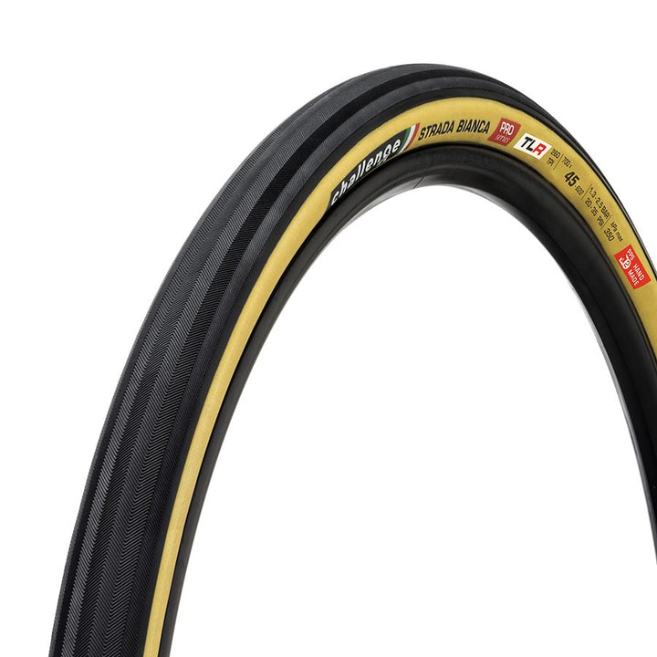 Challenge Tire Strada Bianca Pro TLR Tire 700 x 45 Black/Tan
