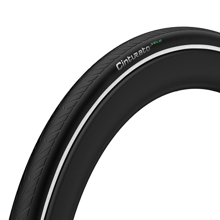 Pirelli Cinturato Velo TLR Reflective Road Tire 700x35C Folding Tubeless Ready SmartNET Silica ArmourTech 60TPI Black