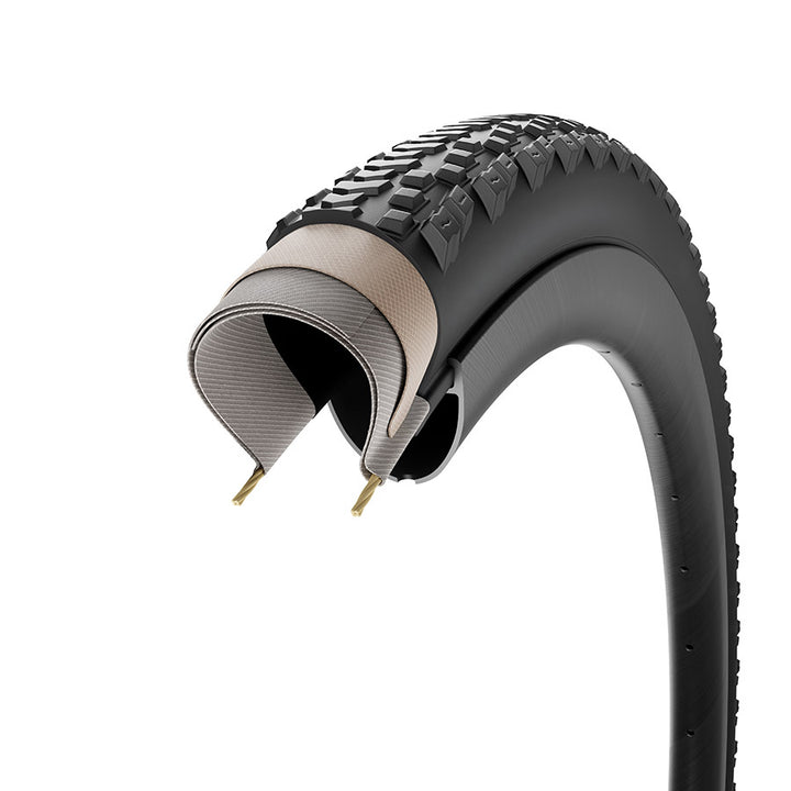 Pirelli Cinturato Gravel RM Tire - 700 x 35 Tubeless Folding BLK SpeedGrip TechWALL Gravel Performance