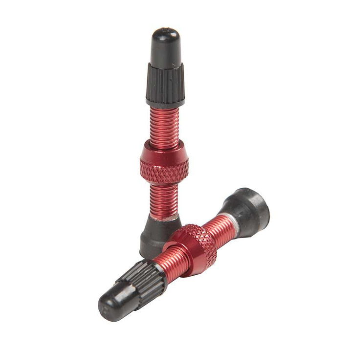 Stans Alloy Presta Valve Stem 35mm Universal Red Pair