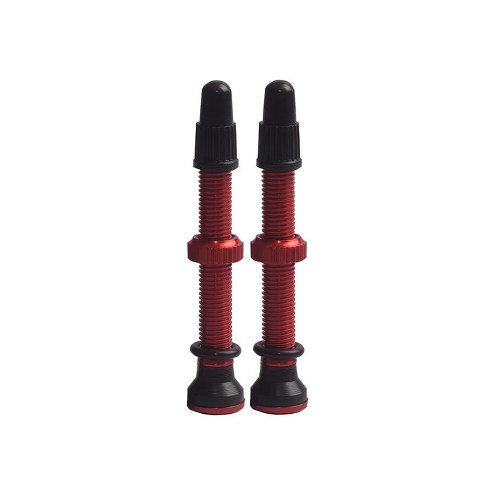 EVO Tubeless Valves Tubeless Valve Presta 44mm Red Pair