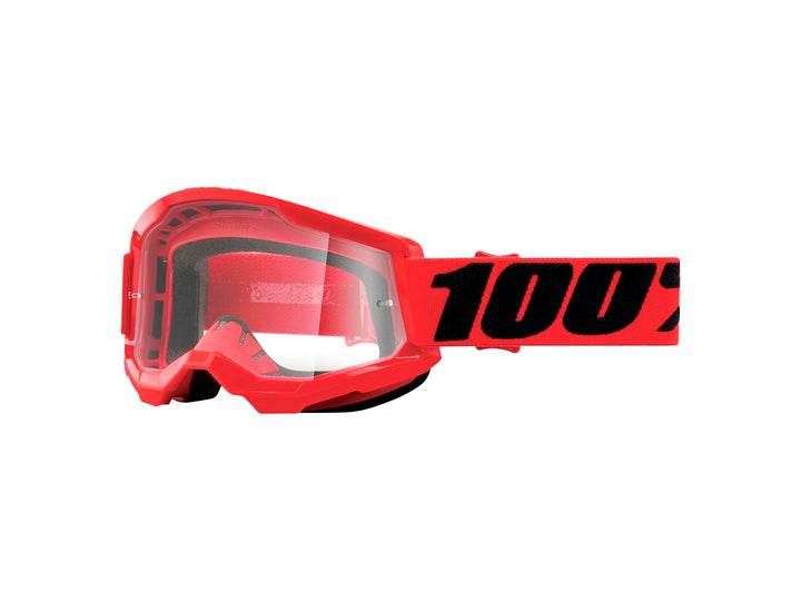 Eyewear 100% Strata 2 Clear Lens Goggle Red
