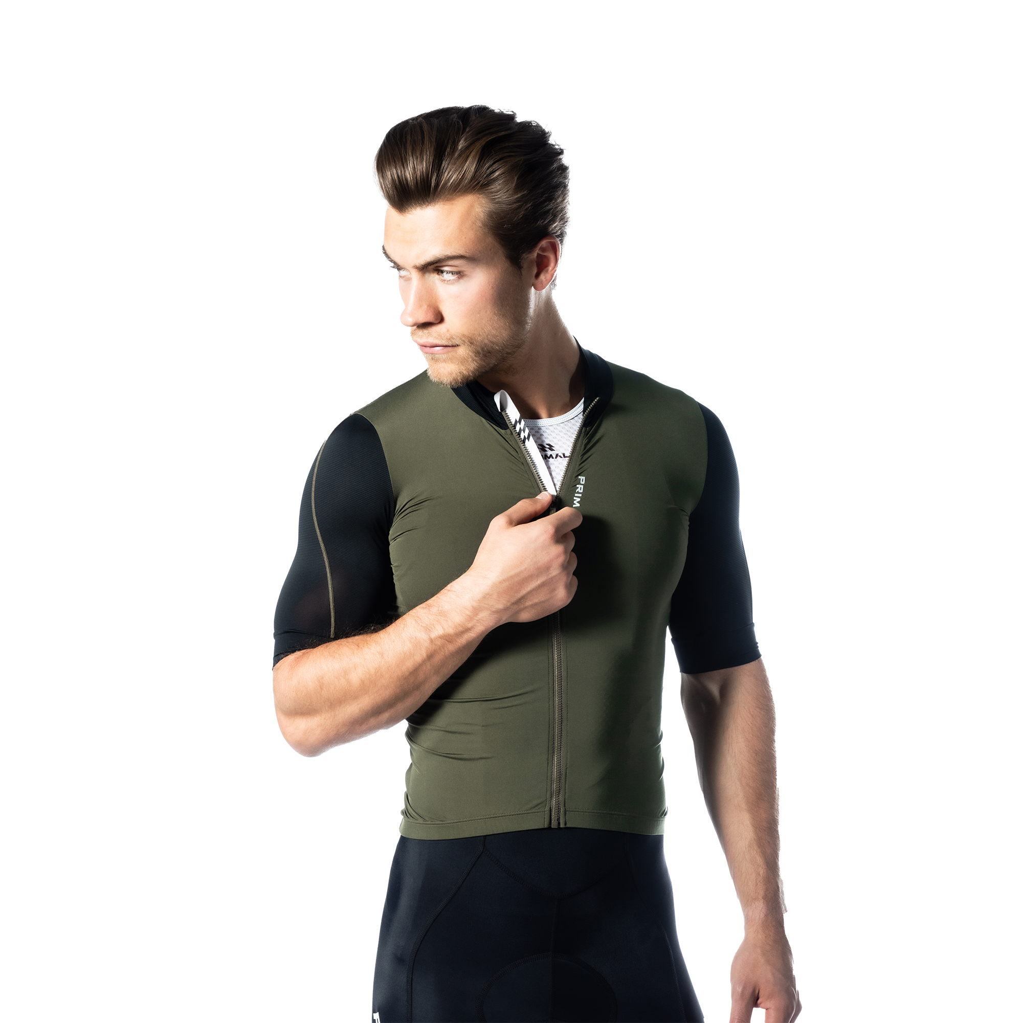 Alitios Men's Army Green/Black Vertos Jersey