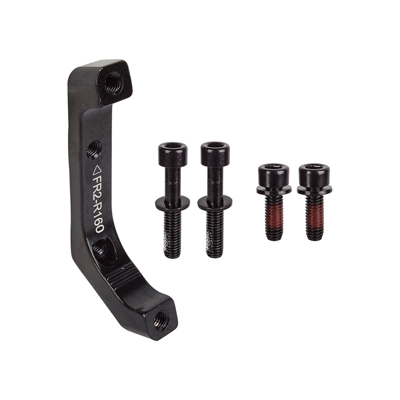 Trp Flat TO Post Disc Adapter RR 160mm Flat Mount Post Mount Black