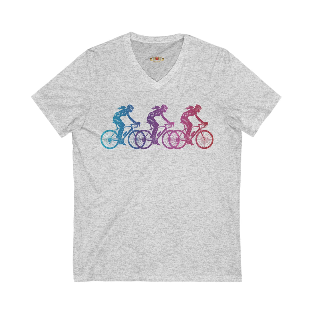 Women in Cycling V-Neck Graphic Tee