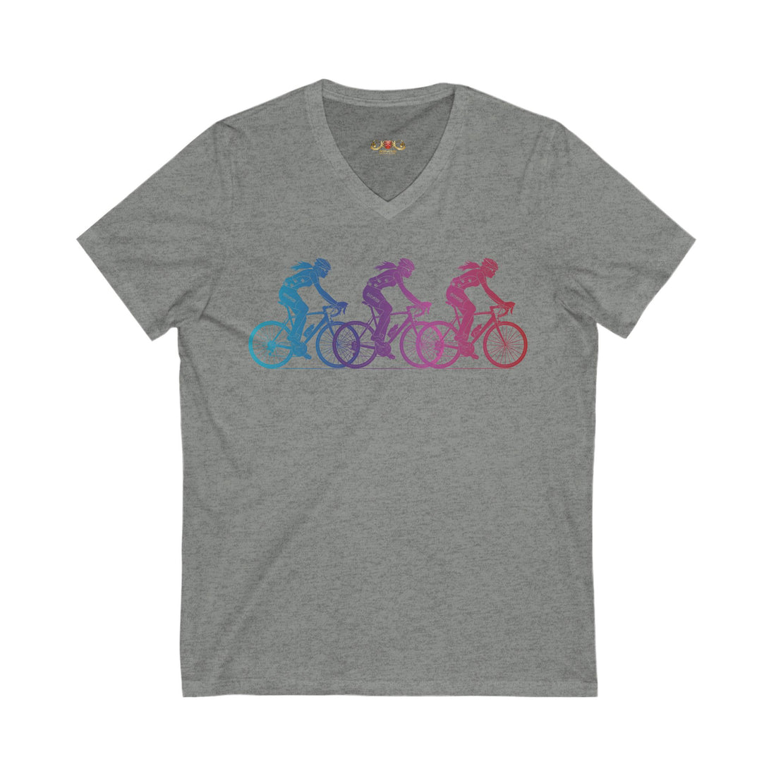 Women in Cycling V-Neck Graphic Tee