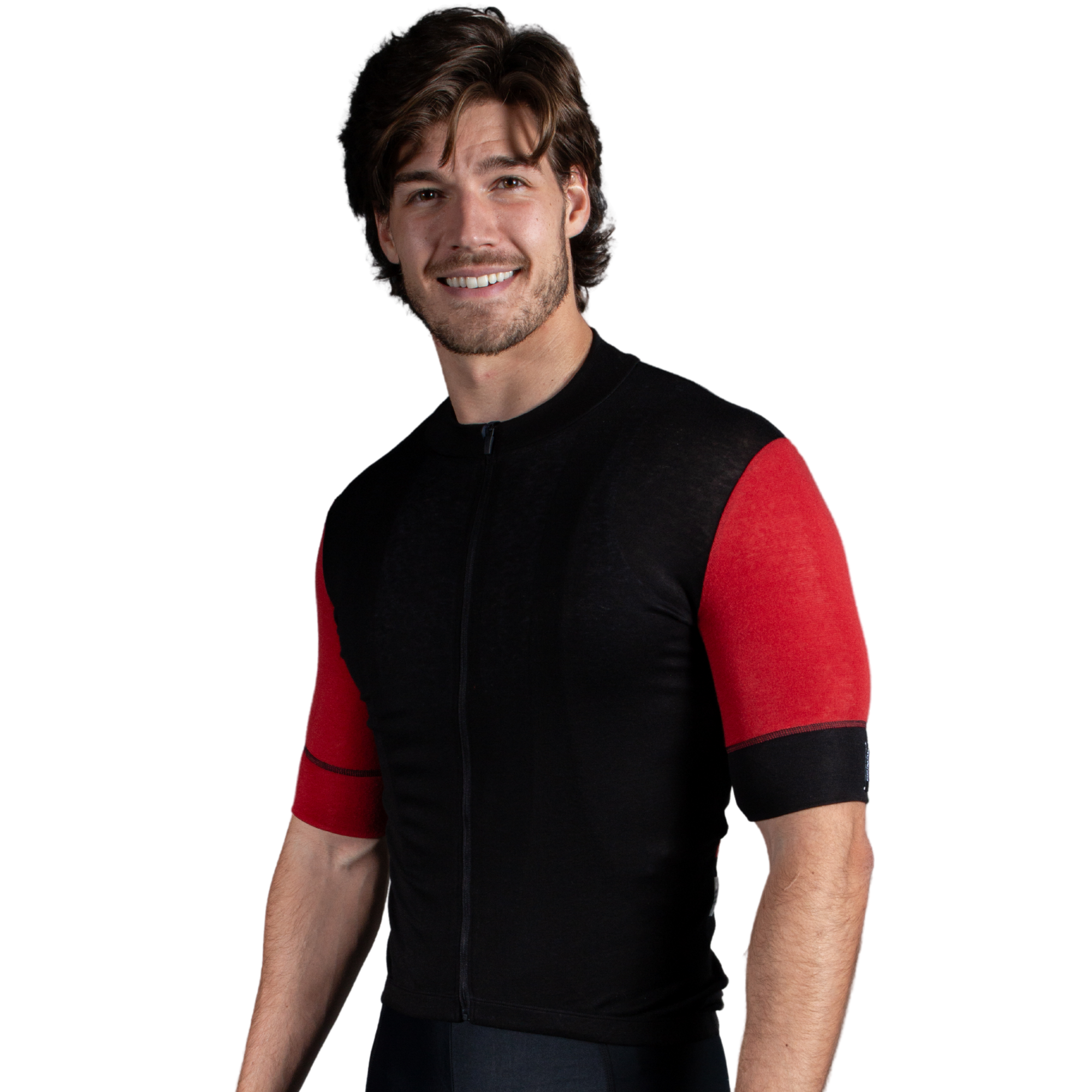 Alitios Men's Red/Black Timavis Wool Jersey