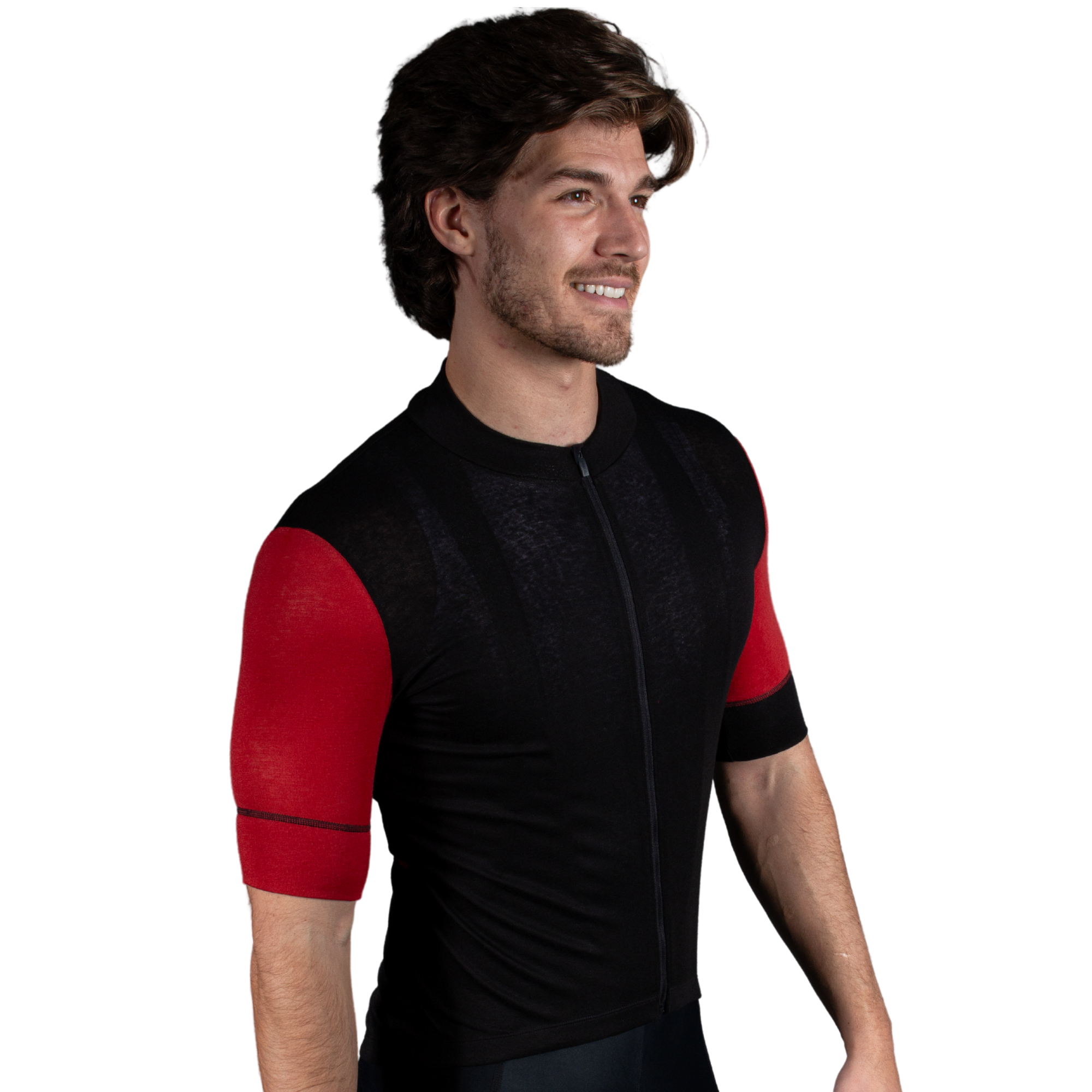 Alitios Men's Red/Black Timavis Wool Jersey