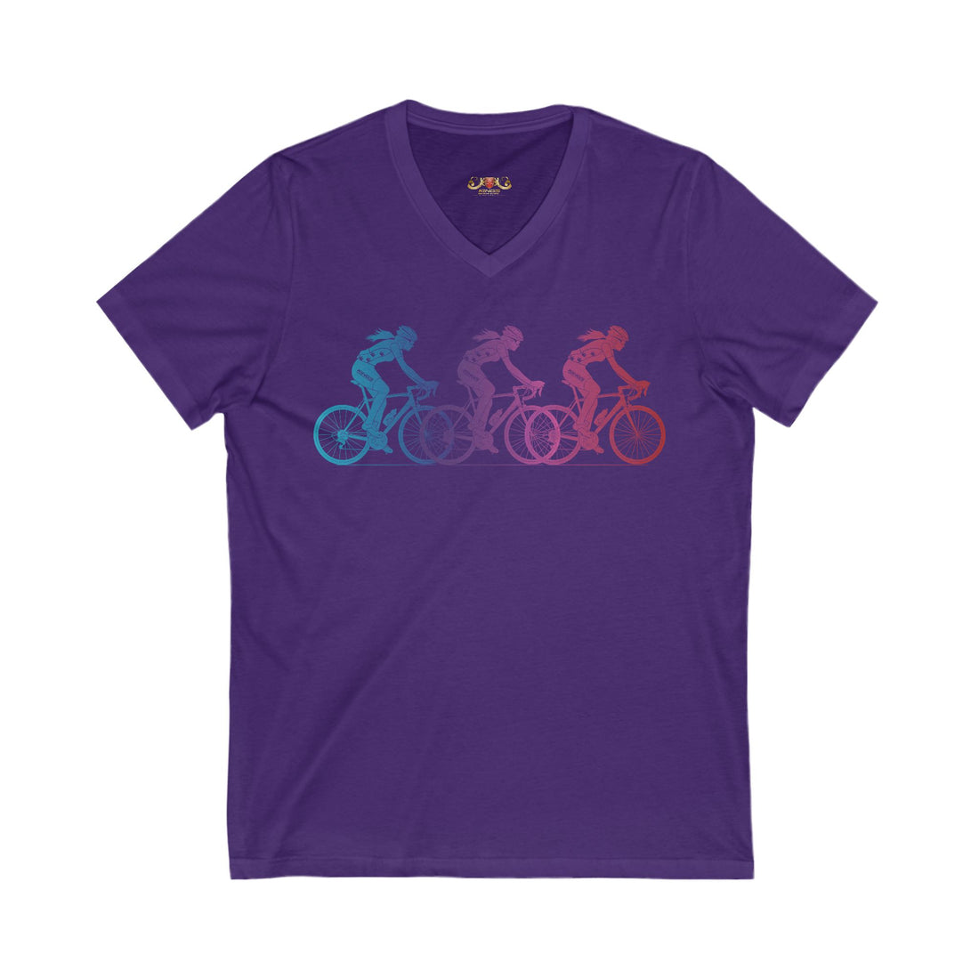 Women in Cycling V-Neck Graphic Tee