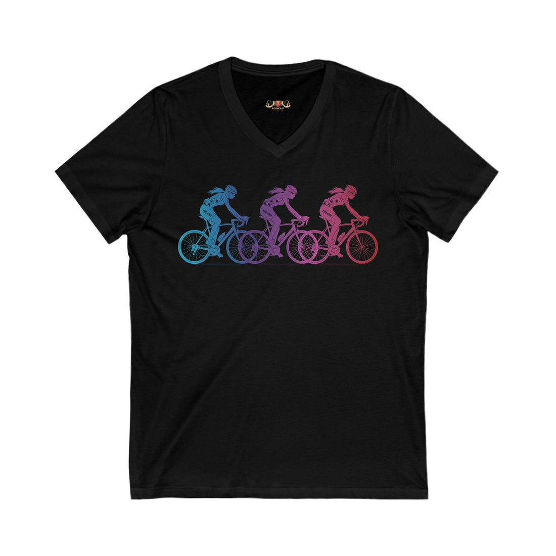 Women in Cycling V-Neck Graphic Tee