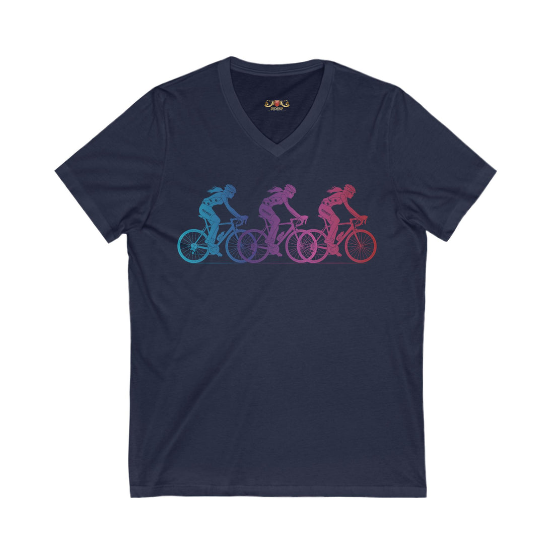 Women in Cycling V-Neck Graphic Tee