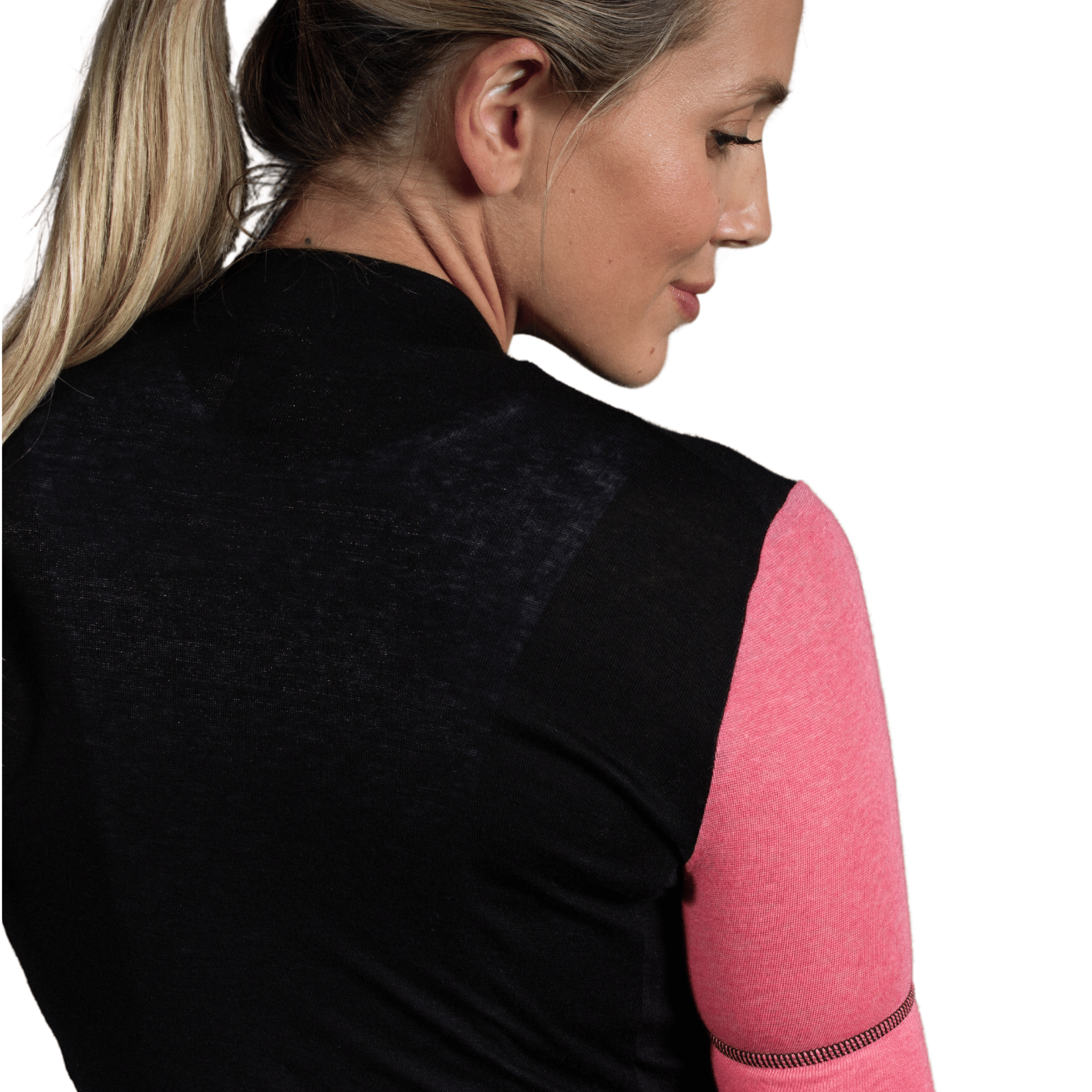 Alitios Women's Pink/Black Timavis Wool Jersey