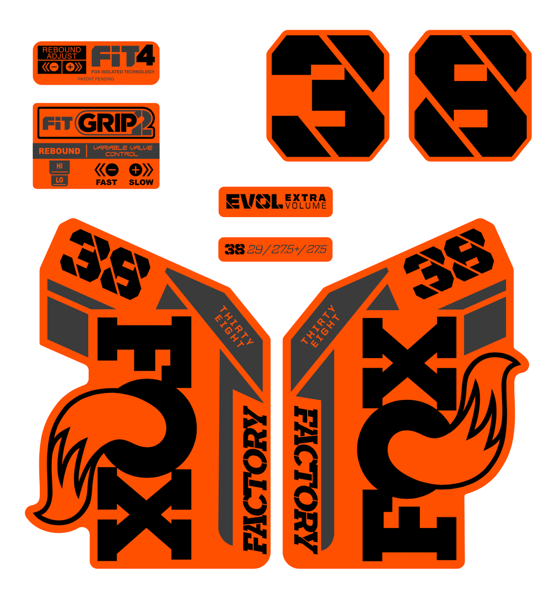 2021 FOX 38 FACTORY ORANGE