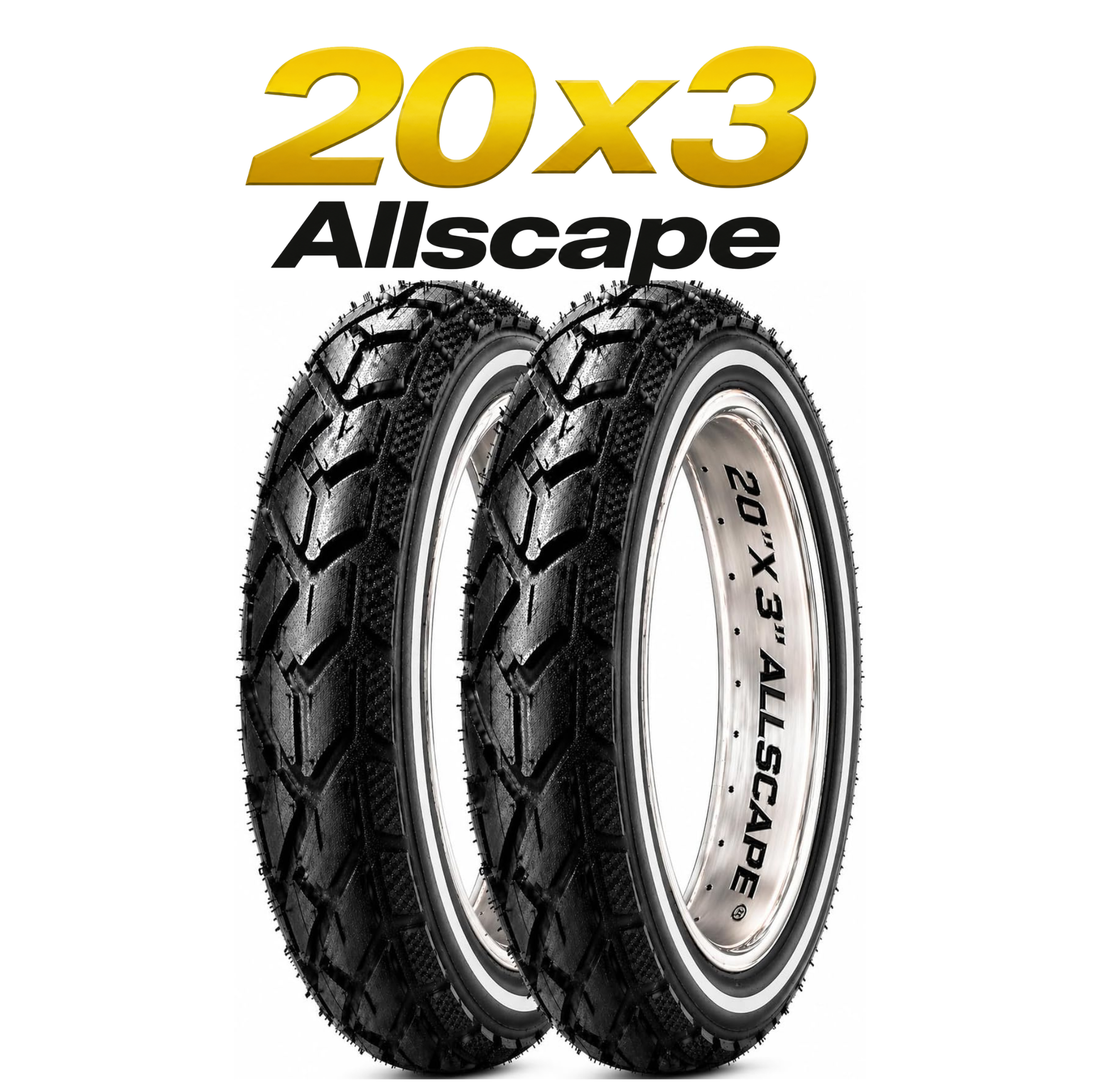 HEB ALLSCAPE® Fat Tires 20" x 3.0" - Set of 2 Tires, Tubes Not Included