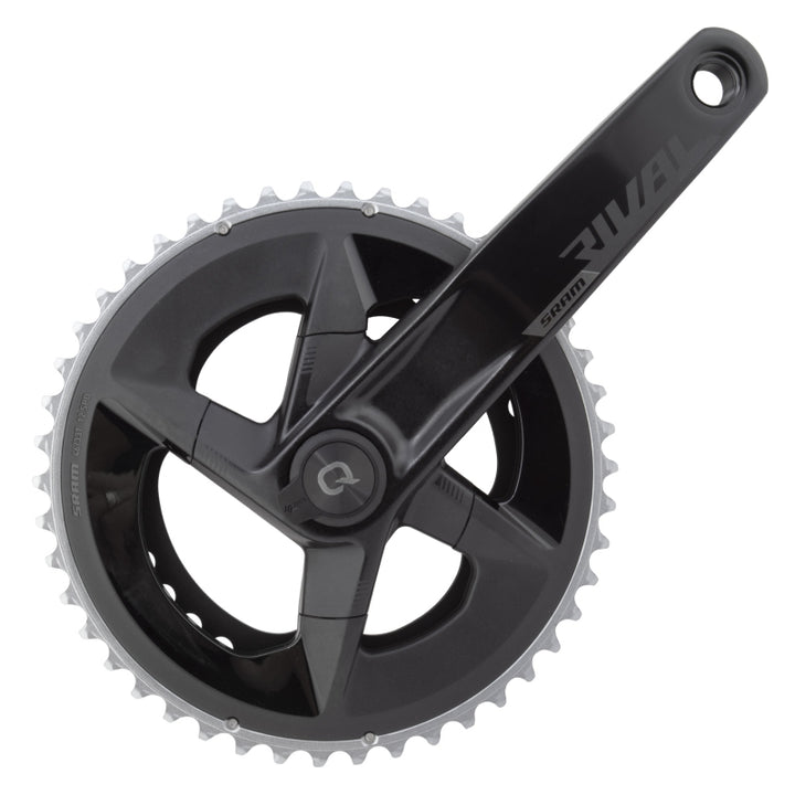 SRAM Rival D1 Quarq 2x Power Meter Crankset Speed: 12 Spindle: 28.99mm BCD: 107 46/33 DUB 172.5mm Black Road Disc