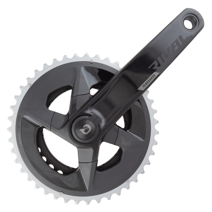 SRAM Rival D1 Quarq Wide 2x Power Meter Crankset Speed: 12 Spindle: 28.99mm BCD: 94mm 43/30 DUB 170mm Black Road Disc