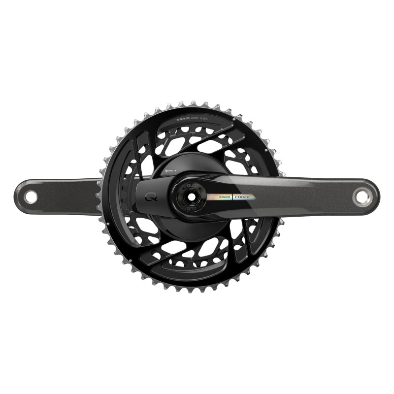 SRAM Force AXS Power Meter Crankset - 165mm 2x 12-Speed 48/35t Direct Mount DUB Spindle Interface Iridescent Gray D2