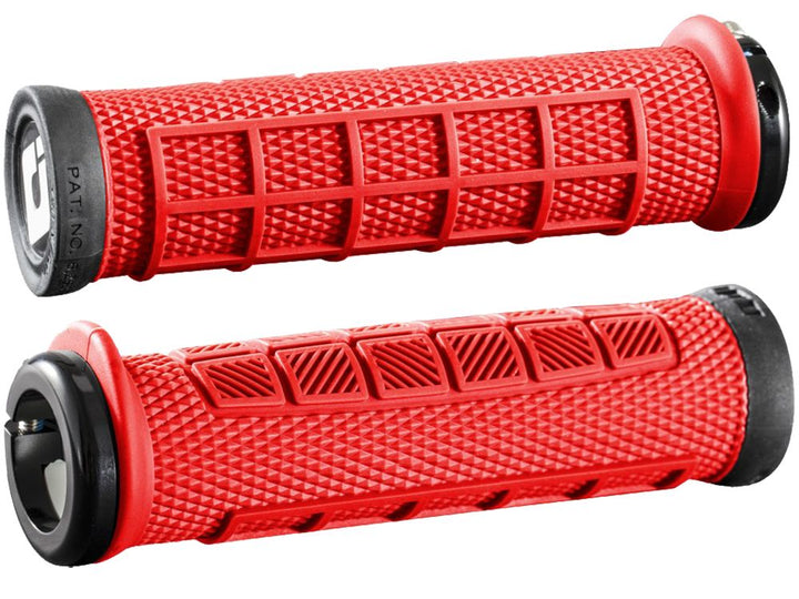 ODI Elite Pro Grips - Burnt Red Black Lock-On