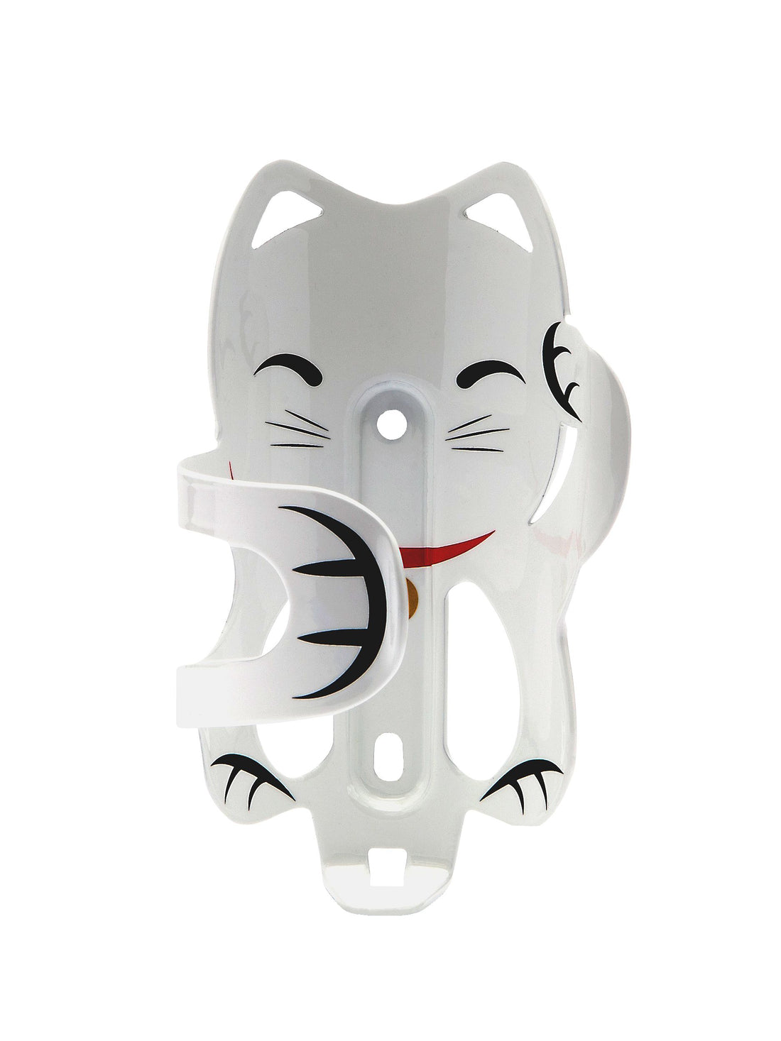 Portland Design Works Lucky Cat Water Bottle Cage: White Cat