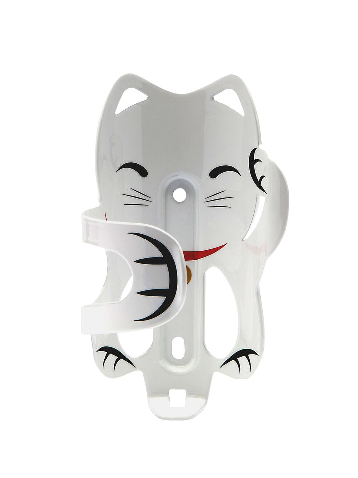 Portland Design Works Lucky Cat Water Bottle Cage: White Cat
