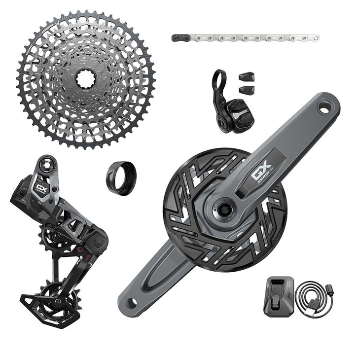 SRAM GX Eagle T-Type Ebike AXS Groupset - 160mm ISIS Crank Arms Bosch 36T Ring/Clip-On Guard Derailleur Shifter 10-52t Cassette