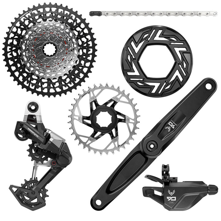 SRAM Eagle 90 Ebike Groupset -  170mm Brose 36T Clip-on Guard Chain XS-1275 10-52t Single Click Shifter Rear Derailleur