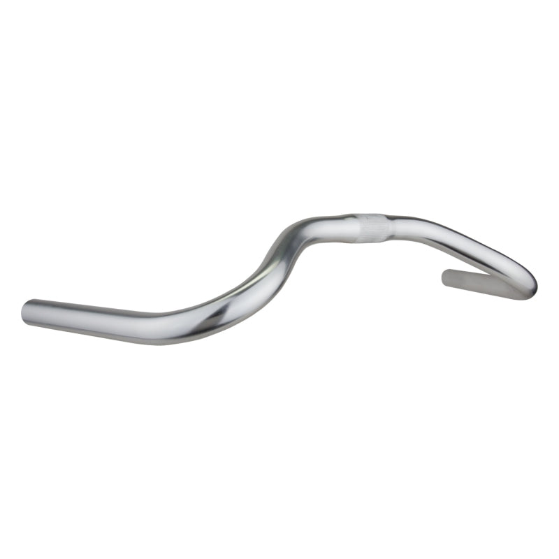 Nitto Swept Back Handlebar 25.4mm Bar Clamp 70 Degree Bend 65mm Rise 485mm Width Alloy Silver