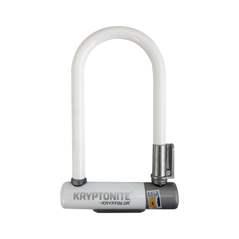 Kryptonite Krypto Series 2 Mini-7 U-Lock - 3.25 x 7" Keyed White Includes bracket