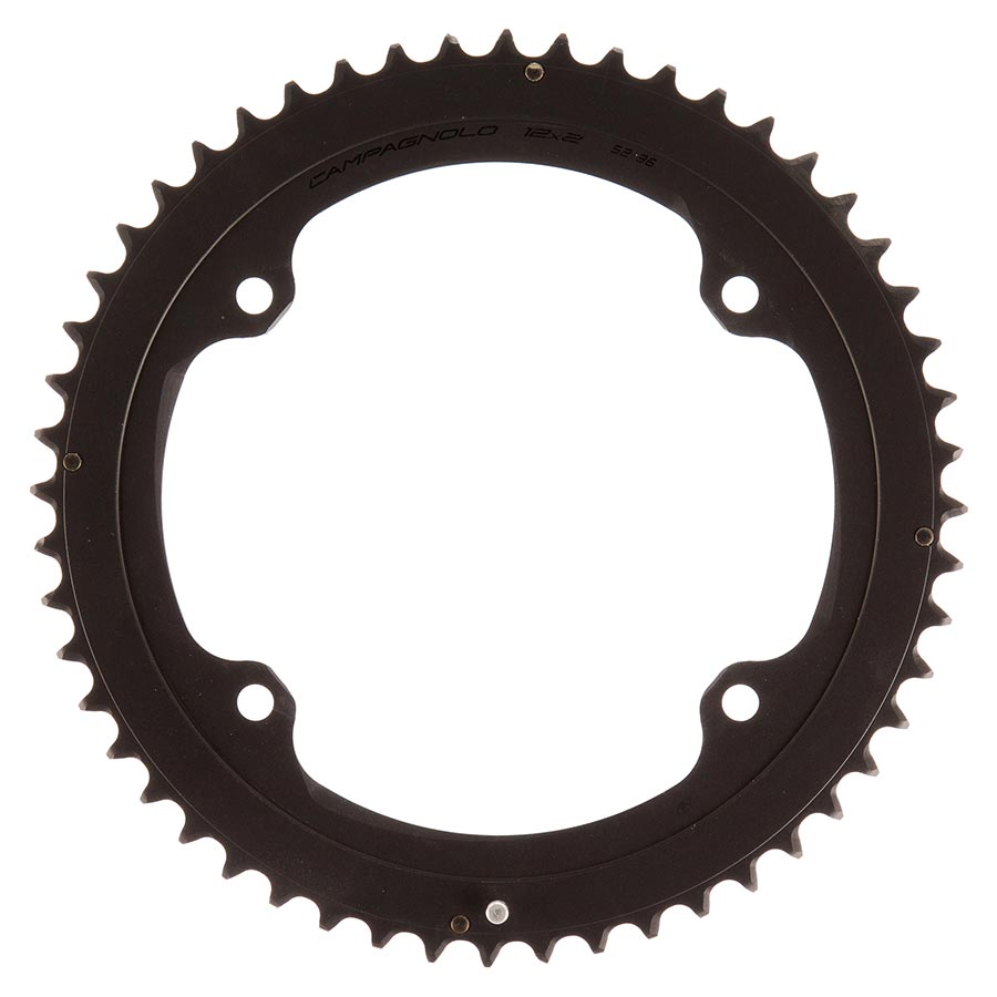Campagnolo Record 12 Chainring Teeth: 52 Speed: 12 BCD: 145 Bolts: 4 Outer Aluminum Black FC-RE952