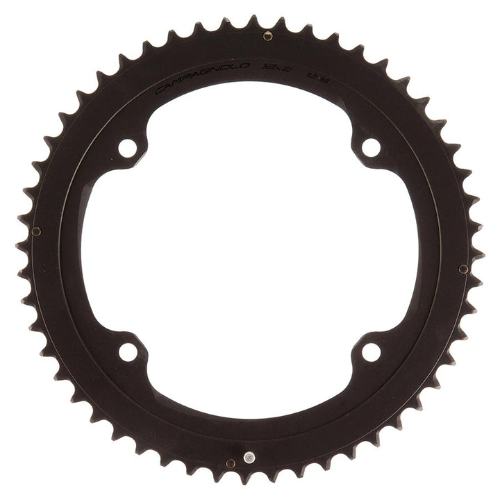 Campagnolo Record 12 Chainring Teeth: 52 Speed: 12 BCD: 145 Bolts: 4 Outer Aluminum Black FC-RE952