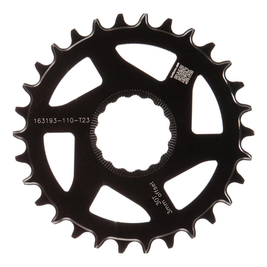 TRP CR-M9050 Boost Direct Mount Chainring - 30t 12-Speed CINCH Mount 3mm Offset 7075-T6 Aluminum Sandblasted BLK/Gold