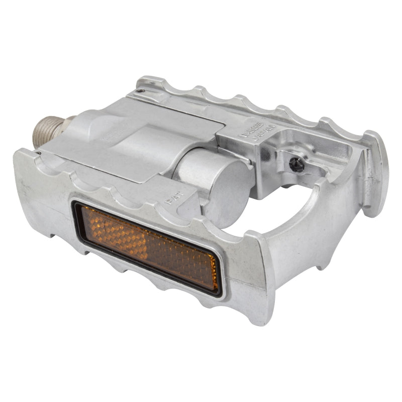 MKS FD-7 Pedals - Folding  Aluminum 9/16" Silver