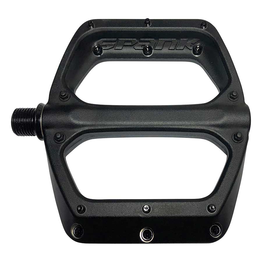 Spank SPOON DC Platform Pedals Body: Aluminum Spindle: Cr-Mo 9/16 Black Pair