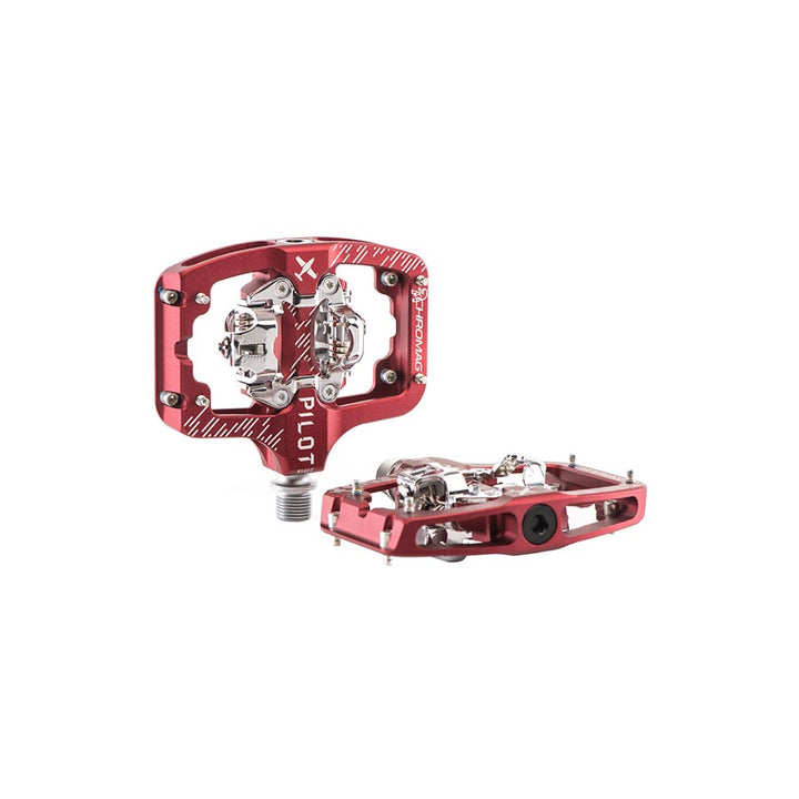 Chromag Pilot Pedals Body: Alloy Spindle: Cr-Mo 9/16 Red