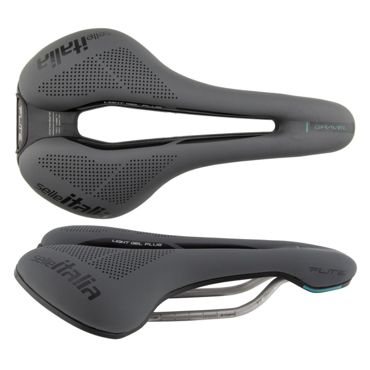 Selle Italia Flite Boost Gravel Ti 316 Superflow L Saddle 250 x 145mm Unisex 232g Black/Grey