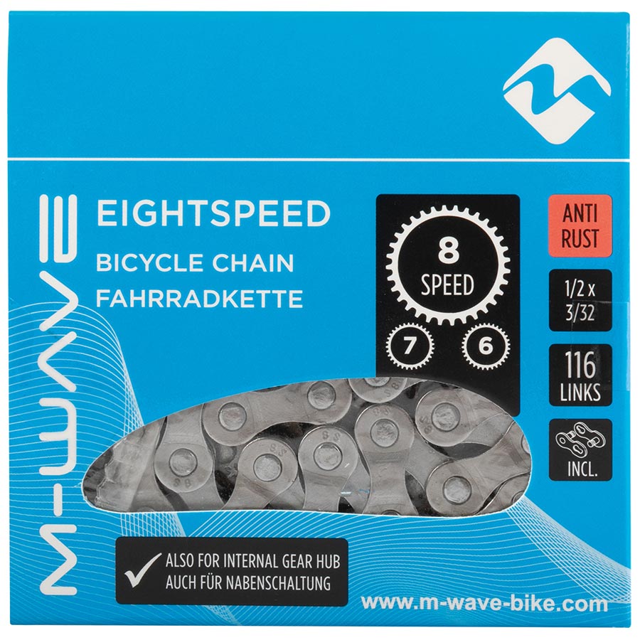 M-Wave Eightspeed AR Chain Speed: 6/7/8 3/32 Links: 116 Silver