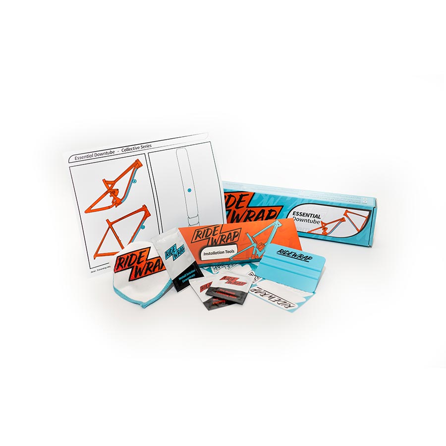 RideWrap Essential Downtube Frame Protection Kit - Gloss