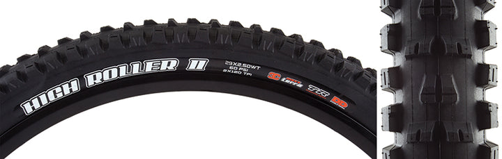 Maxxis High Roller II Tire 29x2.50 Folding Tubeless Ready 3C Maxx Terra Double Down Wide Trail 120x2TPI Black