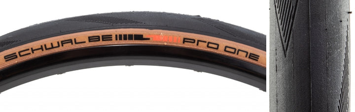 Schwalbe Pro One Tire - 700 x 28 Clincher Folding BLK/Transparent Evolution Super Race Addix Race V-Guard